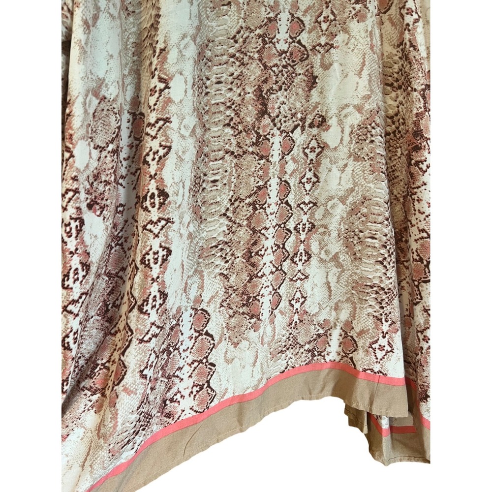 Neutral Snakeskin Print Open Front Kimono Wrap XXL-XXXL Animal Print Bohemian - Picture 7 of 10